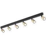  Stropno reflektorsko svetlo TOP 6xGU10/10W/230V crno/zlatno | Eponuda.com