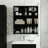  Kupaonski ormar s ogledalom Crni hrast 43 x 16 x 62.5 cm | shoptok.hr