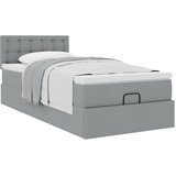  Otomanski okvir kreveta s madraca svijetlosivi 80x200cm tkanine | shoptok.hr