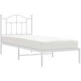  Metalni okvir za krevet s uzglavljem bijeli 90 x 190 cm | Eponuda.ba