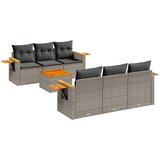  7-dijelni set vrtnih sofa sivi od poliratana | shoptok.hr