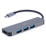 Docking station USB adapter Type-C to HDMI + USB HUB 3.2 GEMBIRD A-CM-COMBO2-01 Cijene