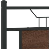  Posteljno vzglavje rjavi hrast 137 cm inženirski les in jeklo, (21829264) | Shoptok.si