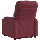  Električni masažni naslonjač na podizanje od tkanine boja vina | shoptok.hr