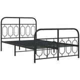 vidaXL metalni okvir kreveta uzglavlje i podnožje crni 120x190 cm | shoptok.hr