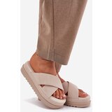 Boto Women’s Platform Slippers With Intertwining Straps Beige Rinasara | shoptok.hr