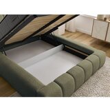 Bobochic Paris Zeleni tapecirani bračni krevet s prostorom za odlaganje s podnicom 180x200 cm Denali – | shoptok.hr