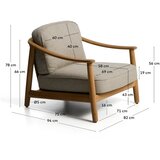Kave Home Svetlo siv oblazinjen vrtni fotelj Elunda – | Shoptok.si