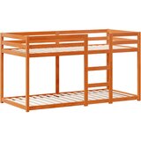  Krevet na kat s krovom voštano smeđi 90x190 cm masivna borovina | shoptok.hr