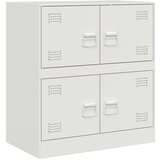 vidaXL Komoda bela 67x39x73 cm jeklo | Shoptok.si
