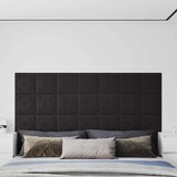  Zidna uzglavlja 12 pcs Crna 30 x 30 cm Lažna koža - Crna 30 x 30 cm | shoptok.hr