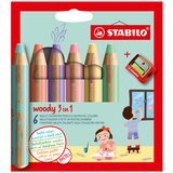 Stabilo multitalent pero woody 3 v 1, etui 6 pastel, (21655197) Cene
