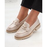 Resti Cream openwork women's moccasins with chain Imerila - Footwear | shoptok.hr
