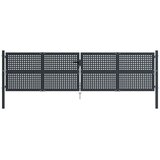  Vrtna vrata antracit 400x75 cm čelik | Shoptok.si