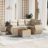 vidaXL 5-dijelni vrtni set sofa s jastucima bež od poliratana | shoptok.hr