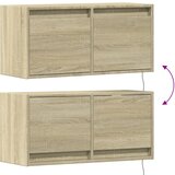  Zidni TV ormarić s LED svjetlima boja hrasta sonome 80x31x38 cm | shoptok.hr