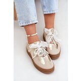 Boto Women's Platform Sneakers With Decorations Beige-Gold Vinness | Shoptok.si
