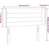  Uzglavlje s ušima plavo 103x16x78/88 cm od tkanine | shoptok.hr