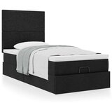 vidaXL Otomanski okvir kreveta s madraca crni 90x190cm od tkanine | shoptok.hr