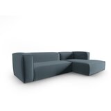 Cosmopolitan Design Modra žametna kotna sedežna garnitura Mackay – | Shoptok.si