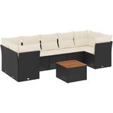  8-dijelni set vrtnih sofa od poliratana s jastucima crni | shoptok.hr