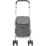  Sklopiva kolica za pse siva 100 x 49 x 96 cm od lanene tkanine | Eponuda.ba