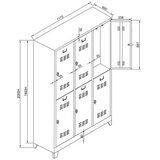 Hanah home Ormarić za skladištenje Js1014Ma Sivo - Plava boja | ePonuda.com