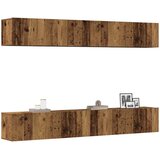  Zidni TV ormarić, 4 dijela, staro drvo, 100x30x30 cm | shoptok.hr