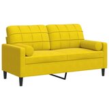 Dvosjed s ukrasnim jastucima žuti 140 cm baršunasti | shoptok.hr