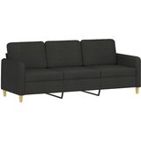  3-dijelni set sofa s jastucima crni od mikrovlakana | shoptok.hr
