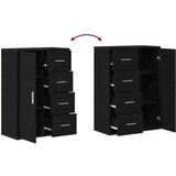  Sideboard Set od 2 komada Crni hrast Drvo metalne ručke Srednji | shoptok.hr