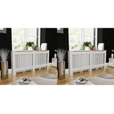 vidaXL Pokrovi za radiatorje 2 kosa MDF 172 cm beli | Shoptok.si