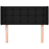  Vzglavje z ušesi črno 83x16x78/88 cm blago, (20936114) | Shoptok.si