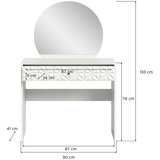 Livetastic KOZMETIČNA MIZA leseni material | Shoptok.si