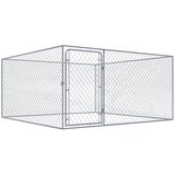 vidaXL Zunanji pasji boks pocinkano jeklo 2x2x1 m Cene