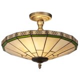 Searchlight 4417-17 - Tiffany plafonski luster NEW YORK 2xE14/40W/230V | Eponuda.com