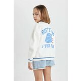Defacto Girl College Collar Thick Soft Lined Bomber Cardigan cene