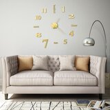  3D zidni sat moderni dizajn 100 cm XXL zlatni | shoptok.hr