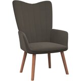 vidaXL Stol za sproščanje temno siv žamet, (20701380) | Shoptok.si