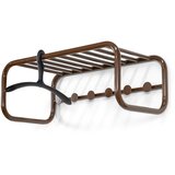 Spinder Design Temno rjav kovinski stenski obešalnik s polico Retro – | Shoptok.si