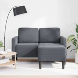 SOFA 2-sjed s ležaljkom u obliku slova L tamnosiva 125cm baršun | shoptok.hr
