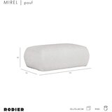 Rodier Kremno bel tabure iz tkanine bouclé Mirel – | Shoptok.si