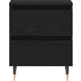  Noćni ormarić 2 kom Crni hrast 40x35x50 cm inženjerski drvo | shoptok.hr