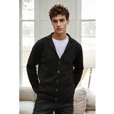Dewberry 36916 Double Breasted Collar Mens Cardigan-BLACK | shoptok.hr