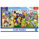 Trefl Puzzle 3 u 1 – Psići u ophodnji (Paw Patrol Dog Pack), 3 × 80 dijelova | shoptok.hr