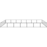 vidaXL kavez za pse crni 35 m² čelični | shoptok.hr