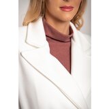 Fenzy Eleganten Dolg Plašč Z Gumbi, Bel | Shoptok.si
