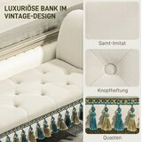  Tapecirana klupa sjedalo vintage dizajn do 150 kg 117x40x58 cm bež | shoptok.hr