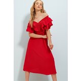 Trend Alaçatı Stili Dress - Red - A-line Cene