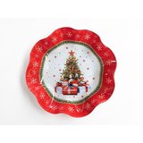 Mondex Dekorativni krožnik steklo Allesken Santa Lila 19x19x3,7cm večbarvni 1kos, (5000349979) | Shoptok.si